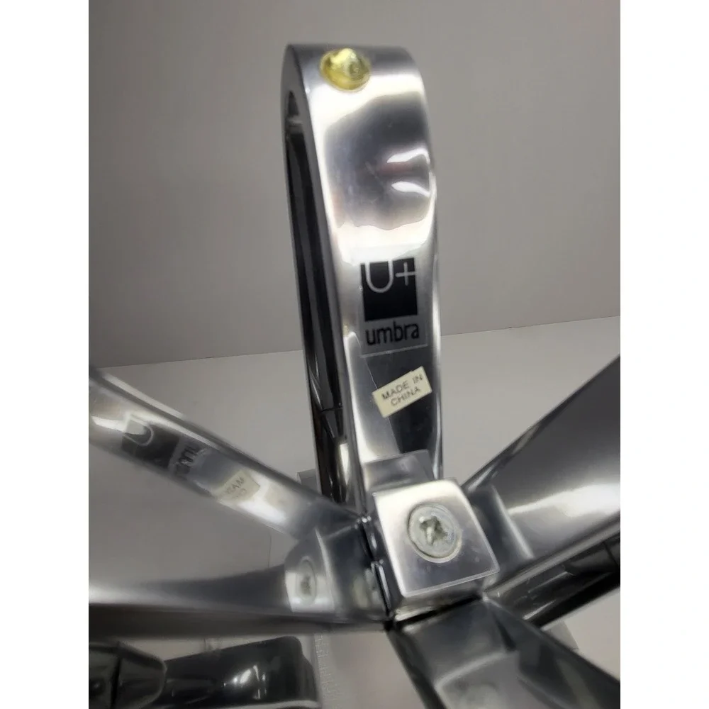 Umbra U+ Chrome Candelabra Modernist 4 Arm Candle Holder Silver Centerpiece
